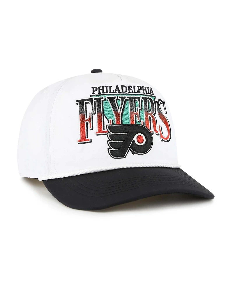'47 Brand Men's White/Black Philadelphia Flyers Tribute Hitch Adjustable Hat