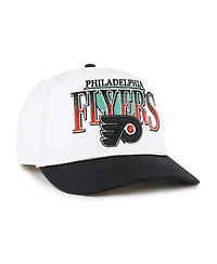 '47 Brand Men's White/Black Philadelphia Flyers Tribute Hitch Adjustable Hat