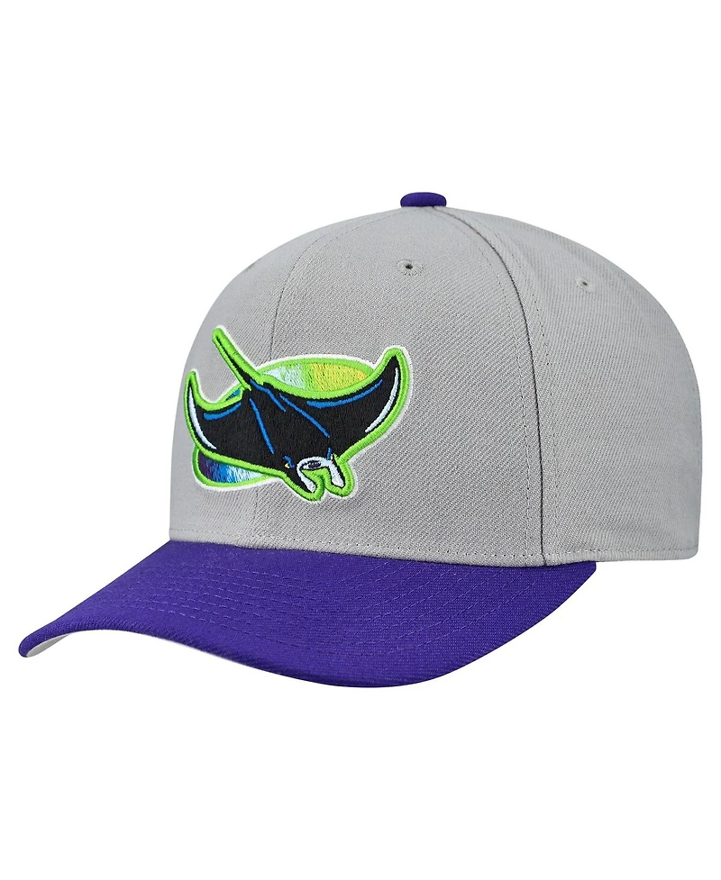 Mitchell & Ness Men's and Women's Gray Tampa Bay Rays Basic Coop Pro Adjustable Hat