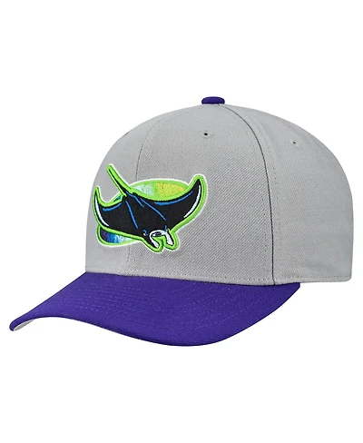 Mitchell & Ness Men's and Women's Gray Tampa Bay Rays Basic Coop Pro Adjustable Hat