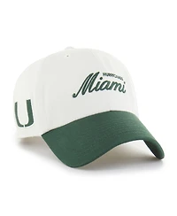 '47 Brand Men's White Miami Hurricanes Contemporary Basics Foundation Clean Up Adjustable Hat