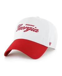 '47 Brand Men's White Georgia Bulldogs Contemporary Basics Foundation Clean Up Adjustable Hat