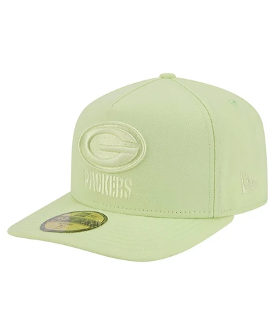 New Era Men's Light Green Bay Packers Color Pack A-Frame 59FIFTY Fitted Hat