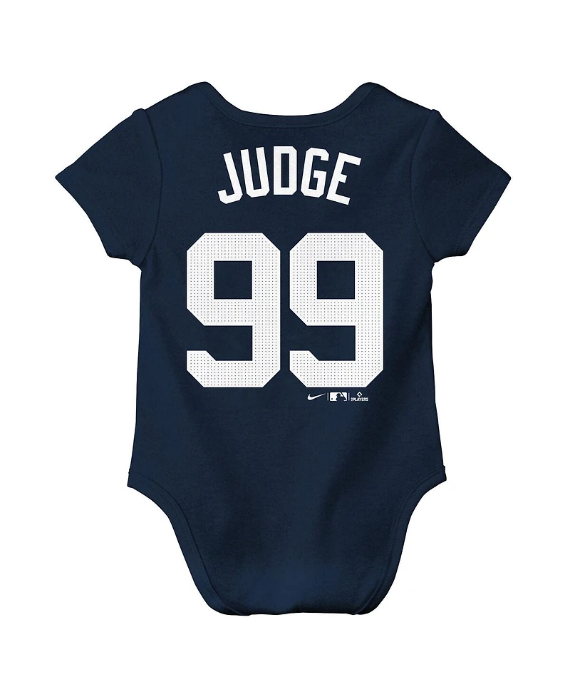 Nike Baby Boys and Girls Aaron Judge Navy New York Yankees Name Number Fuse Bodysuit