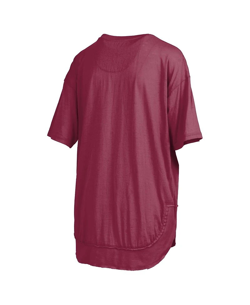 Pressbox Women's Garnet Florida State Seminoles Poncho T-Shirt