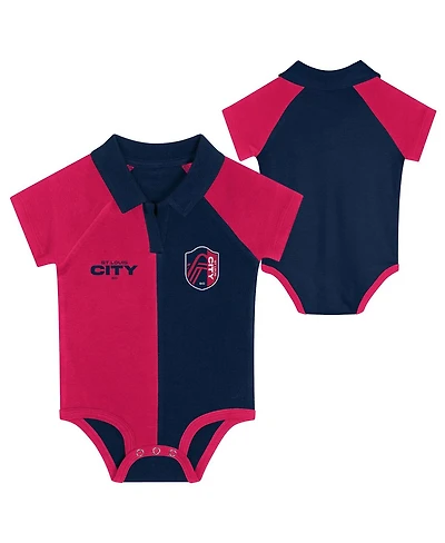 Outerstuff Newborn Red St. Louis City Sc League Champ V-Neck Raglan Bodysuit