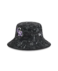 New Era Big Boys and Girls Black Colorado Rockies 2025 Spring Training All Over Print Bucket Hat