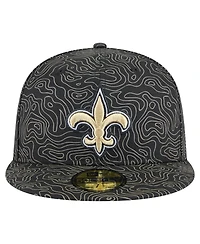 New Era Men's Black New Orleans Saints Geo 59FIFTY Fitted Hat