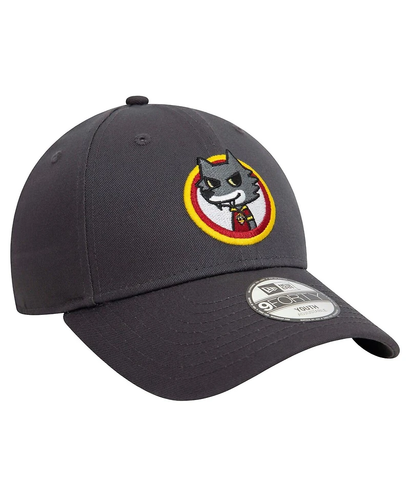 New Era Big Boys and Girls Gray As Roma Romolo 9FORTY Adjustable Hat