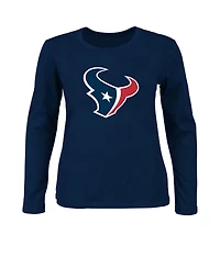Fanatics Women's Navy Houston Texans Plus Long Sleeve T-Shirt