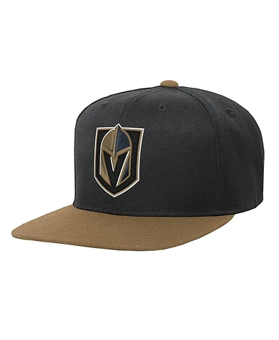Mitchell & Ness Big Boys and Girls Black/Gold Vegas Golden Knights Core Team Two-Tone Snapback Hat