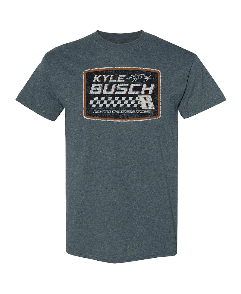 Richard Childress Racing Team Collection Men's Heather Navy Kyle Busch Vintage T-Shirt