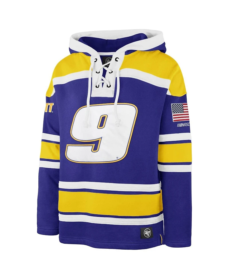 '47 Brand Men's Royal Chase Elliott Superior Lacer Pullover Hoodie