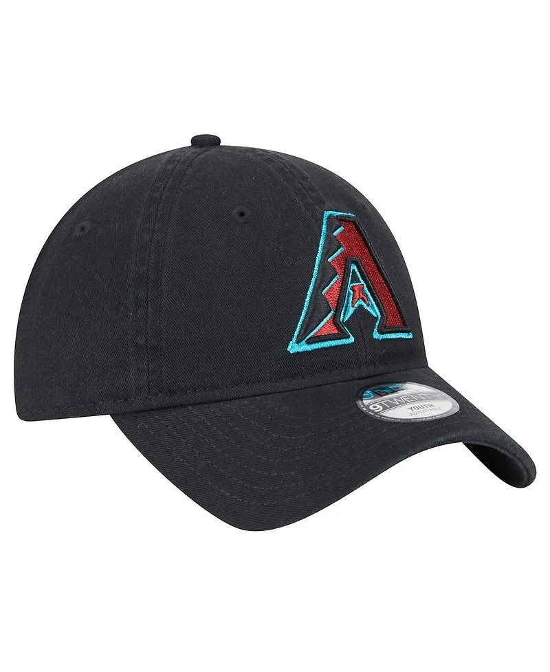 New Era Big Boys and Girls Black Arizona Diamondbacks Team Color 9TWENTY Adjustable Hat