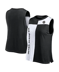 Fanatics Women's Black Inter Miami Cf Script Color Block Tank Top