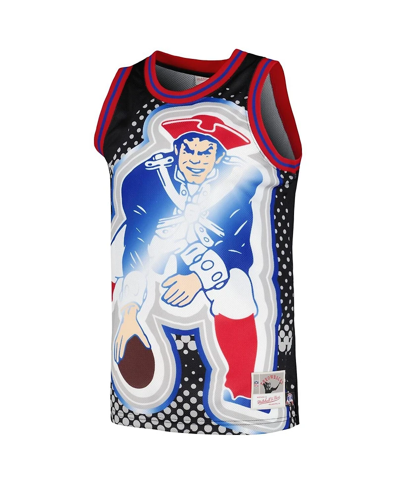 Mitchell & Ness Men's Black New England Patriots Big Face 7.0 Fashion Tank Top