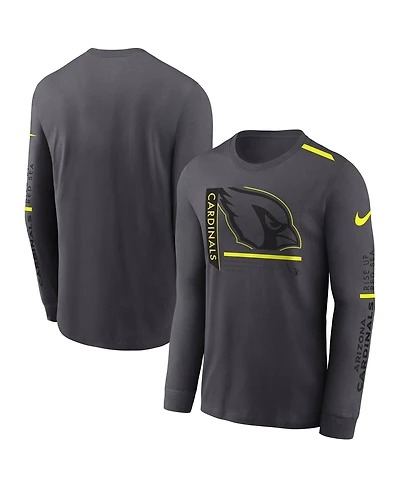 Nike Men's Anthracite Arizona Cardinals Volt Performance Long Sleeve T-Shirt