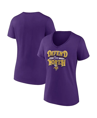 Fanatics Women's Purple Minnesota Vikings Back Home Again V-Neck T-Shirt