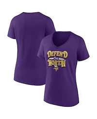 Fanatics Women's Purple Minnesota Vikings Back Home Again V-Neck T-Shirt