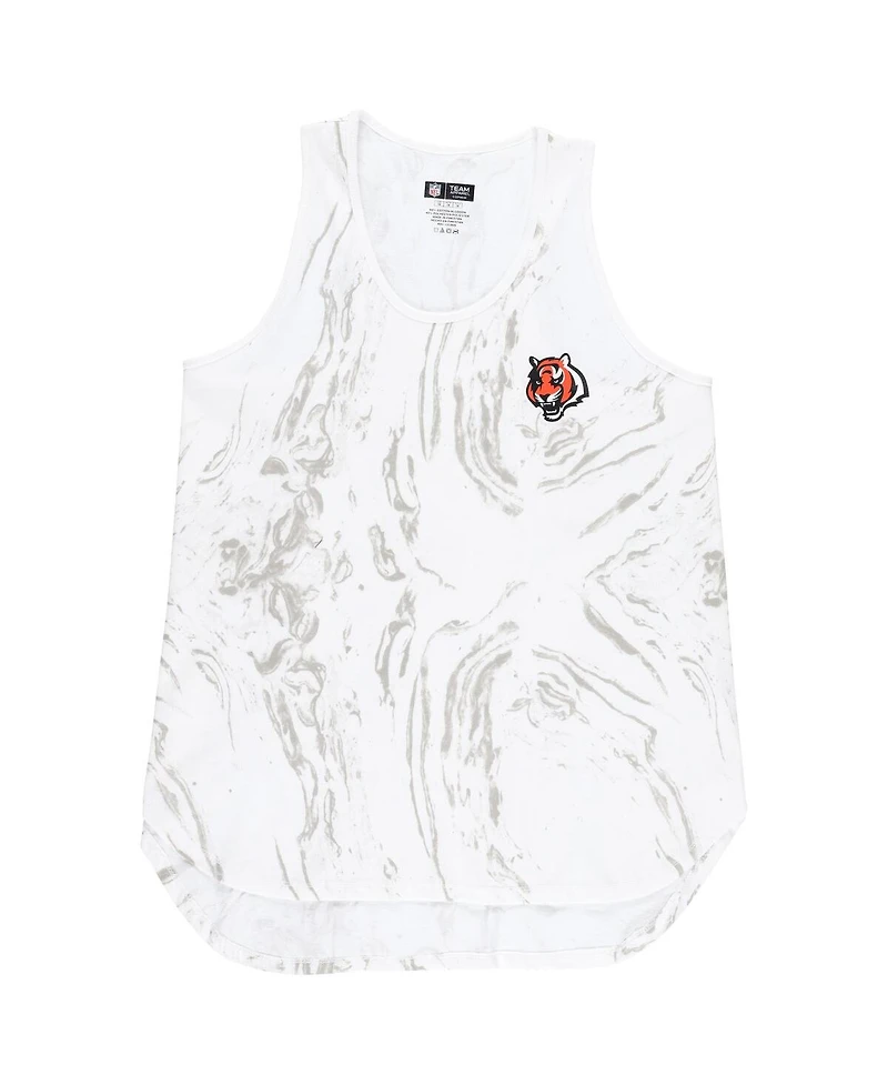 Concepts Sport Women's White Cincinnati Bengals Plus Quartz Tank Top and Shorts Set