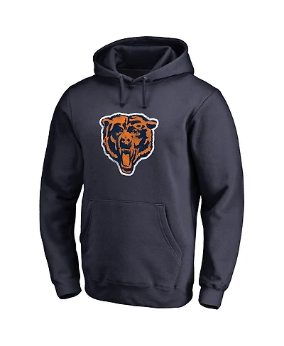 Fanatics Mto Label Men's Navy Chicago Bears Throwback Logo Pullover Hoodie