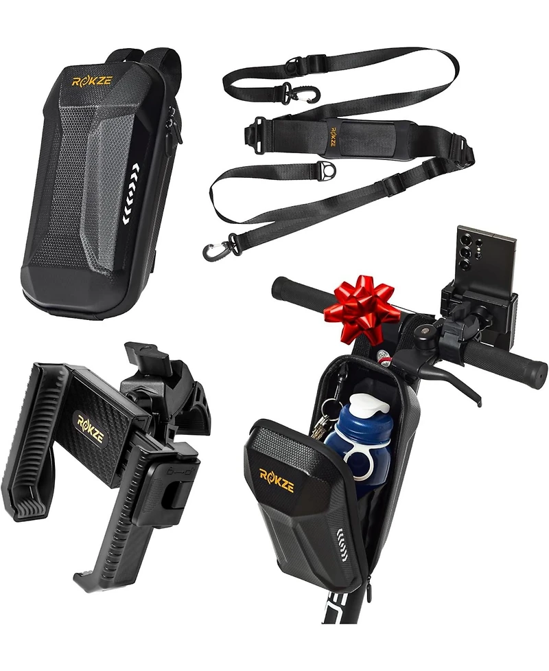 Urbanmax E-Scooter Kit: 3L Waterproof Eva Storage Bag, Phone Holder & 90" Strap