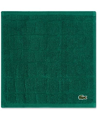 Lacoste Home Heritage Croc Scale Cotton Washcloth, 13" x