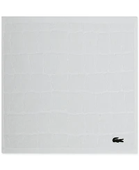 Lacoste Home Heritage Croc Scale Cotton Washcloth, 13" x 13"