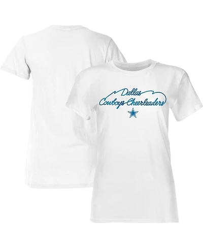 Dallas Cowboys Women's White Thunderstruck Foil T-Shirt
