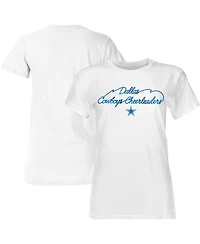 Dallas Cowboys Women's White Thunderstruck Foil T-Shirt