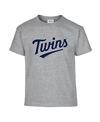 Soft As A Grape Big Boys and Girls 2-Pack Navy/Gray Minnesota Twins T-Shirt Set