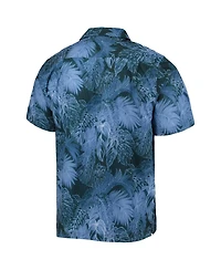 Tommy Bahama Men's Navy Syracuse Orange Coast Luminescent Fronds IslandZone Button-Up Camp Shirt
