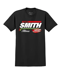 Front Row Motorsports Men's Black Zane Smith Speedy Cash Car T-Shirt