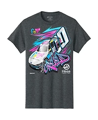 Stewart-Haas Racing Team Collection Men's Heather Charcoal Sheldon Creed Friends of Jaclyn Car T-Shirt