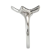Suzy Levian New York Sterling Silver & Created White Sapphire Star Ring