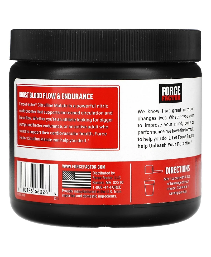Force Factor Citrulline Malate 2:1 Powder Unflavored