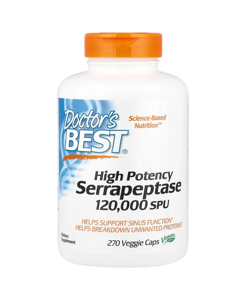 Doctor's Best High Potency Serrapeptase 120 000 Spu
