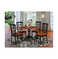 East West Furniture 5 Pc Kitchen nook Dining set-Kitchen Table and Kitchen4 Chairs