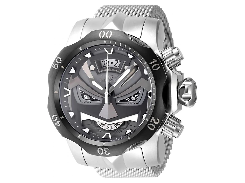 Invicta Men's 48169 Venom Quartz Multifunction Black, Gunmetal Dial Watch
