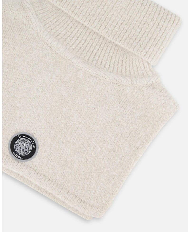 Deux par Deux Baby Unisex Turtleneck Neckwarmer Off-White - Baby