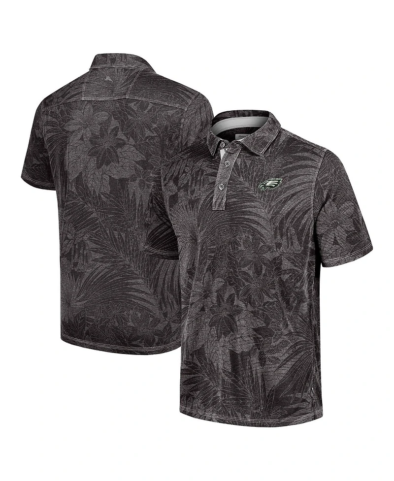 Tommy Bahama Men's Black Philadelphia Eagles Sport Santiago Paradise Polo Shirt