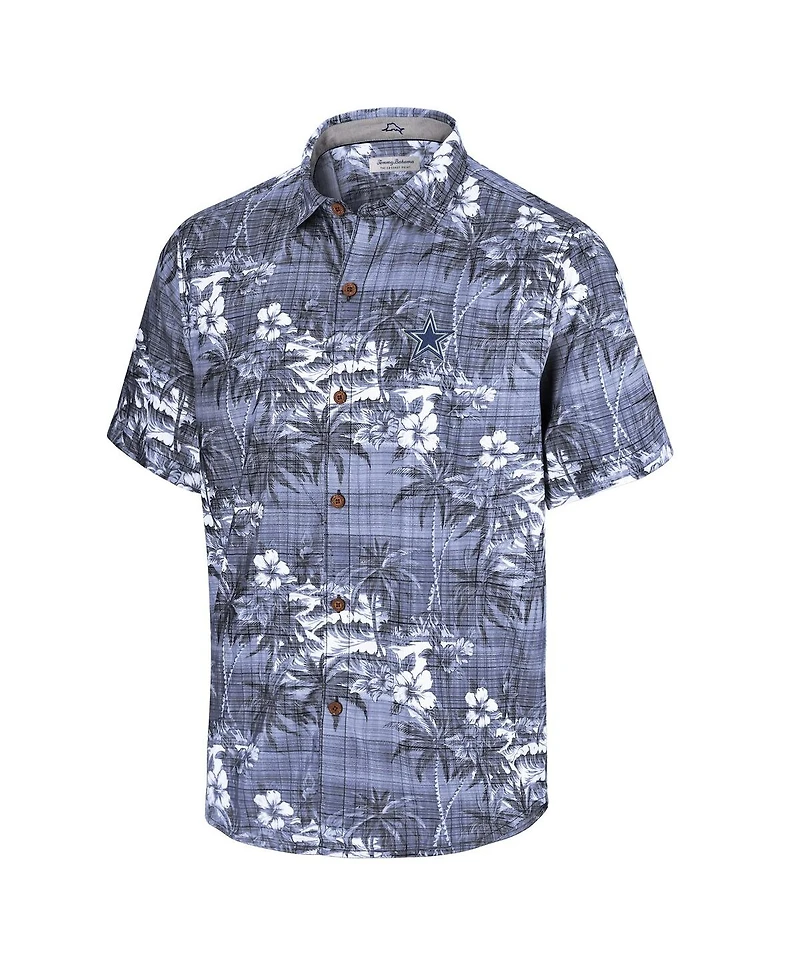 Tommy Bahama Men's Navy Dallas Cowboys Coconut Point Isla Palmetta Camp Button-Up Shirt