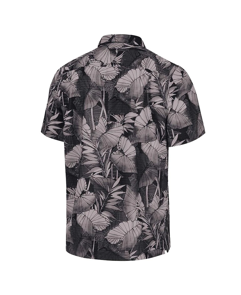Tommy Bahama Men's Black Las Vegas Raiders Coast Nuevo Fronds Camp Button-Up Shirt