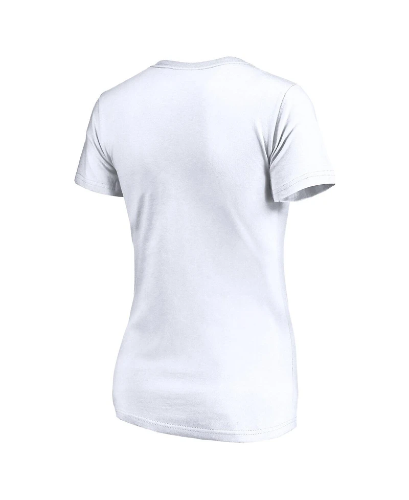 Fanatics Women's White Tennessee Volunteers Running Start V-Neck T-Shirt