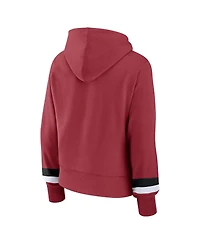 Fanatics Women's Cardinal Arizona Cardinals Over Under Pullover Hoodie
