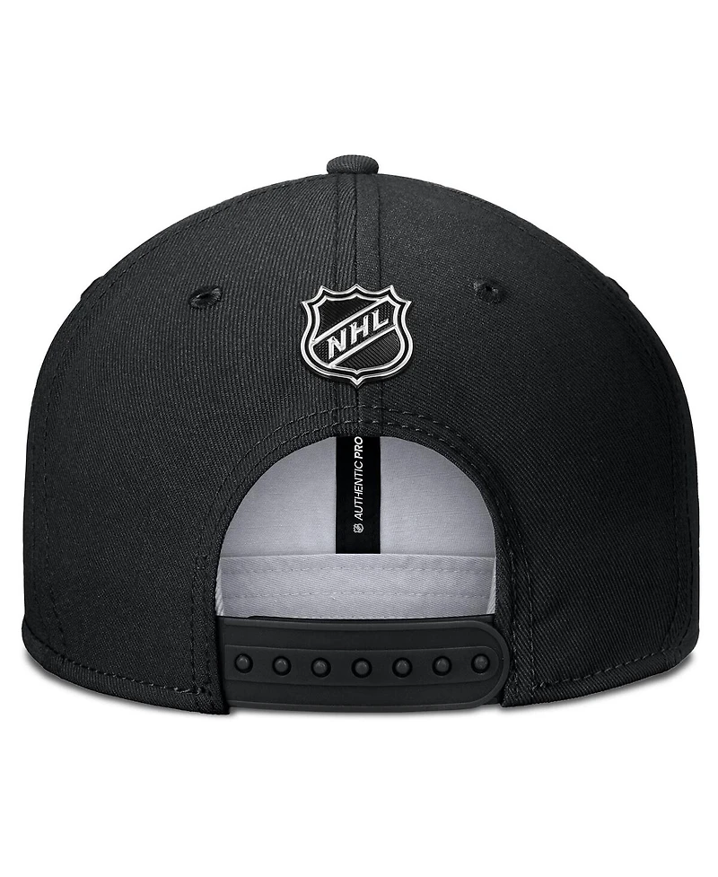 Fanatics Men's Black Pittsburgh Penguins Authentic Pro Rink Snapback Hat