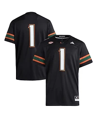 Adidas Men's 1 Black Miami Hurricanes Premier Jersey