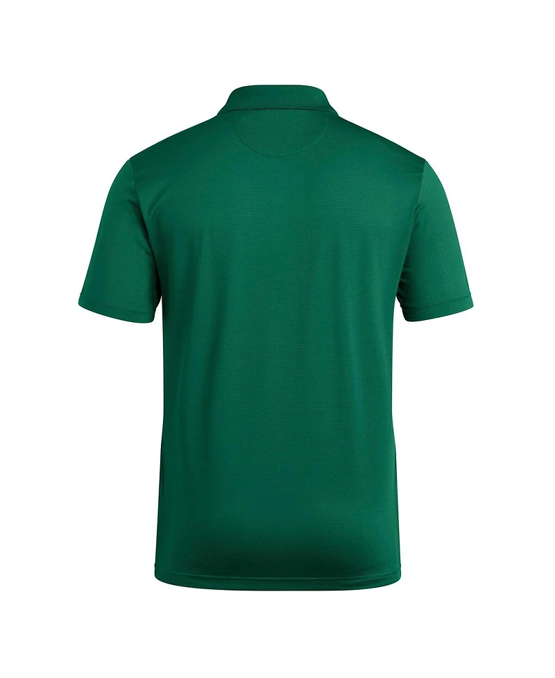 Adidas Green Miami Hurricanes Ultimate 365 Ottoman Polo Shirt