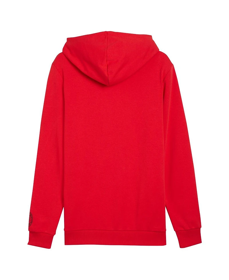 Puma Men's Red Ac Milan Ftbl Culture Full-Zip Hoodie Jacket