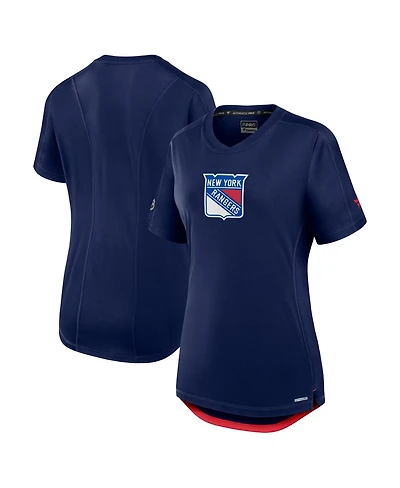 Fanatics Women's Navy New York Rangers Authentic Pro Rink Tech T-Shirt